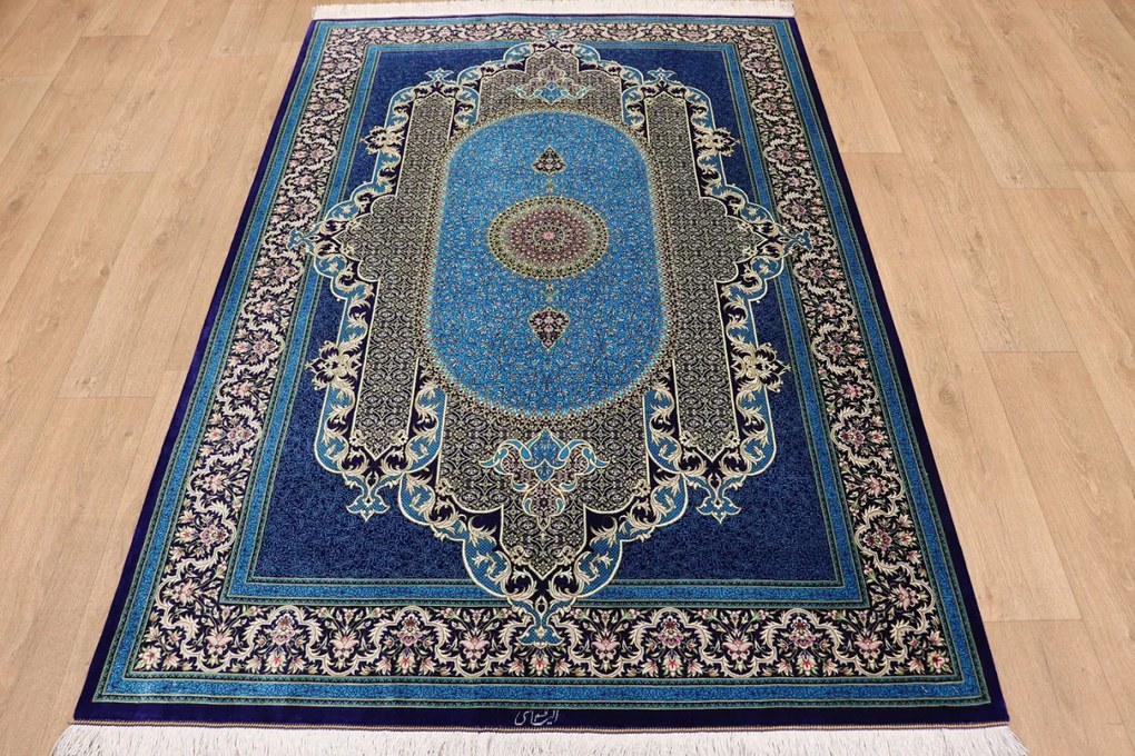 Ghom Tappeto 140 x 200 (Iran) Annodato A Mano