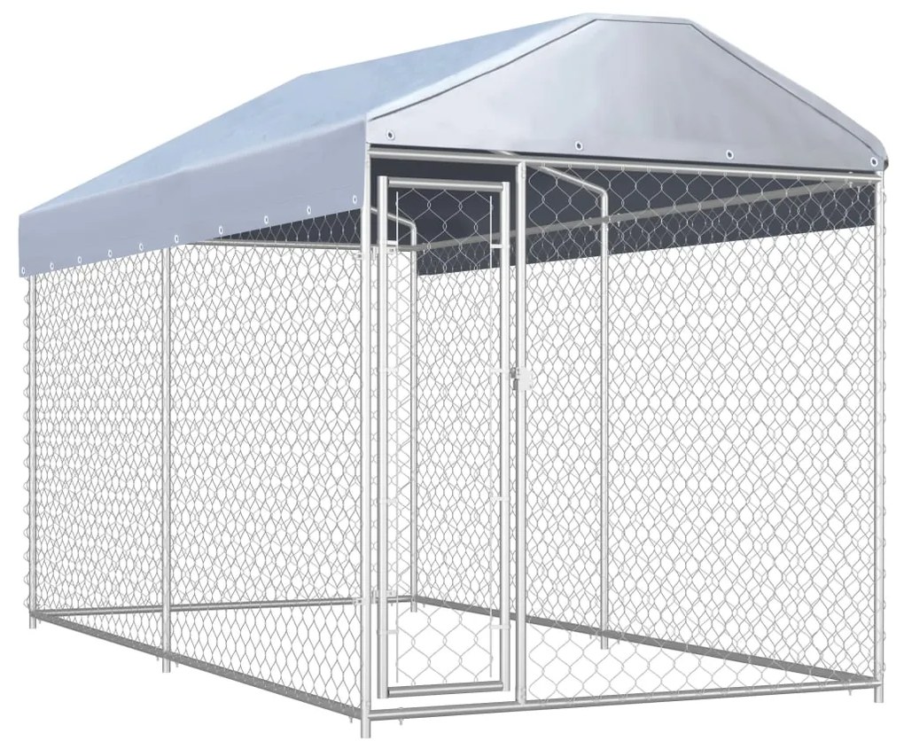 Canile Da Esterno Con Tetto 382x192x225 Cm /