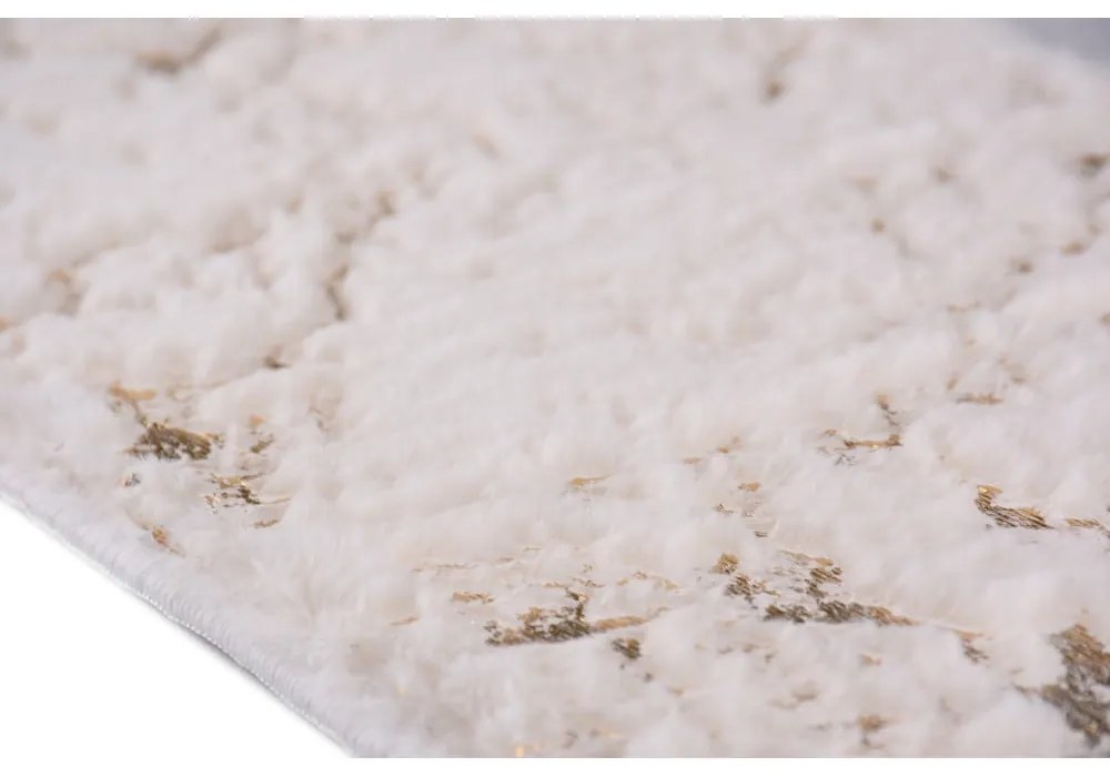 Passatoia per scale color crema-oro in cotone set da 16 pz 25x65 cm Simli Altin - Vitaus