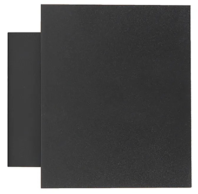 Set di 2 lampade da parete di design nere e dorate quadrate - Sola