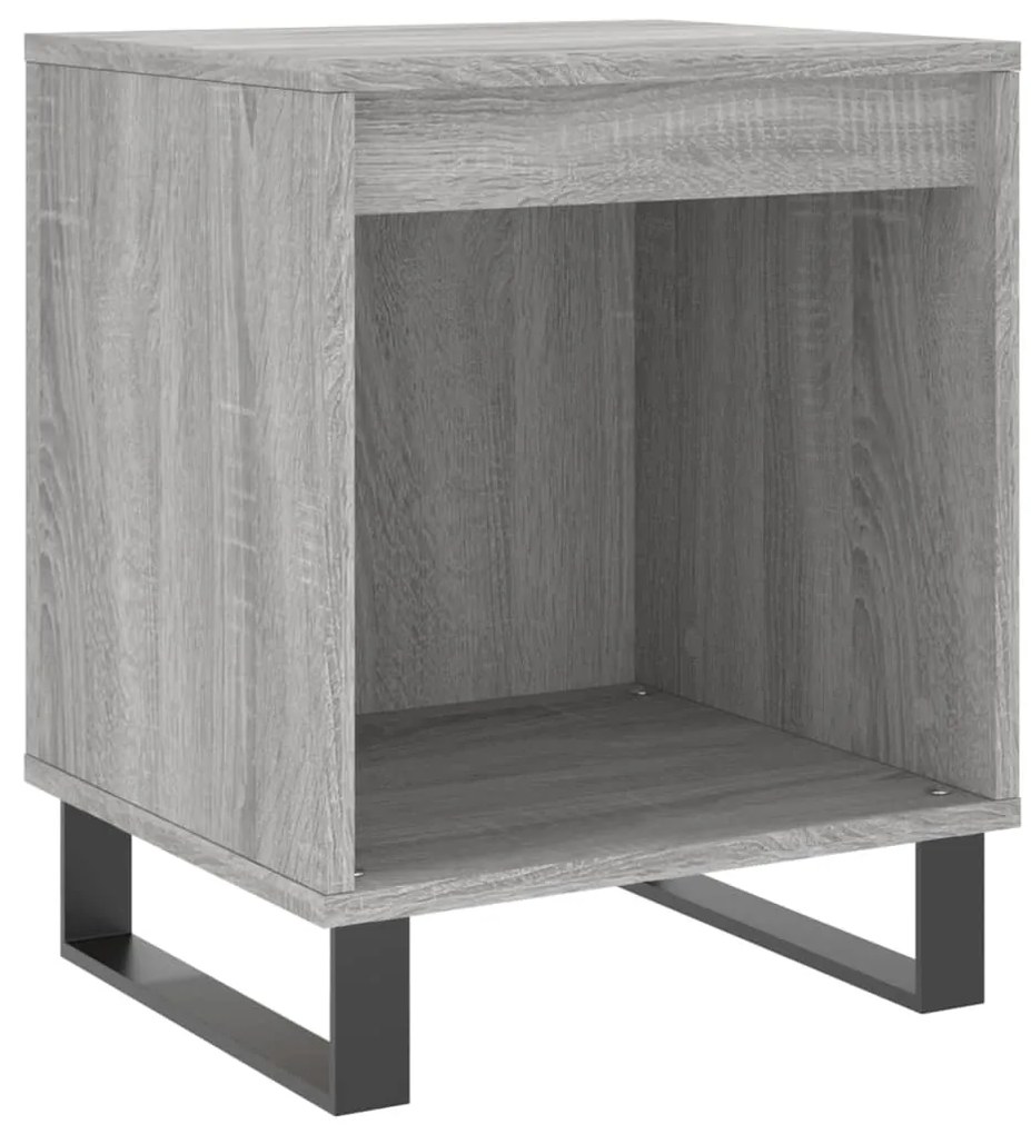 Comodini 2pz Grigio Sonoma 40x35x50 cm in Legno Multistrato