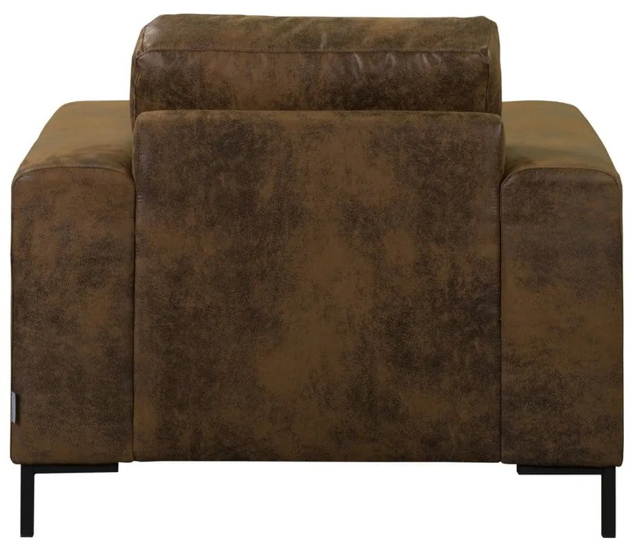 Poltrona marrone con rivestimento in finta pelle Lofty Lilly – Miuform