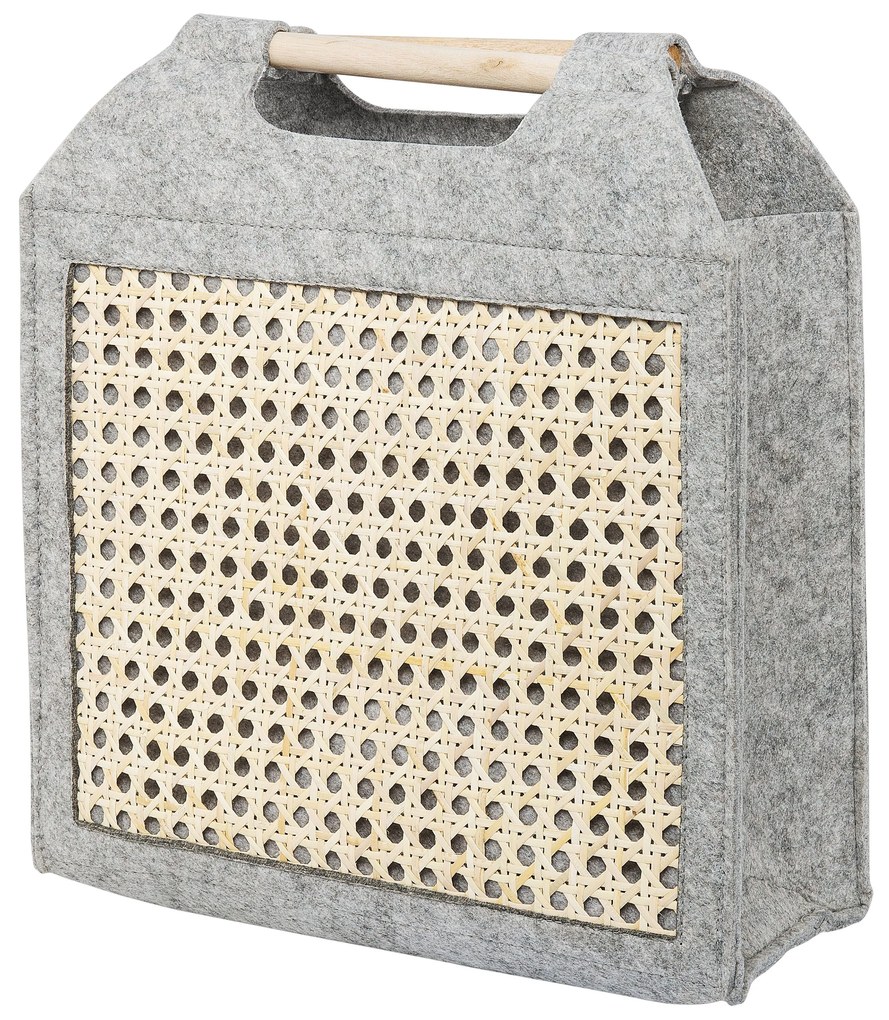 Set di 3 cesti feltro grigio chiaro SARIOT Beliani