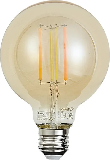 Set di 5 lampadine LED E27 dimmerabili Smart G95 oro 7W 806 lm 1800-6500K