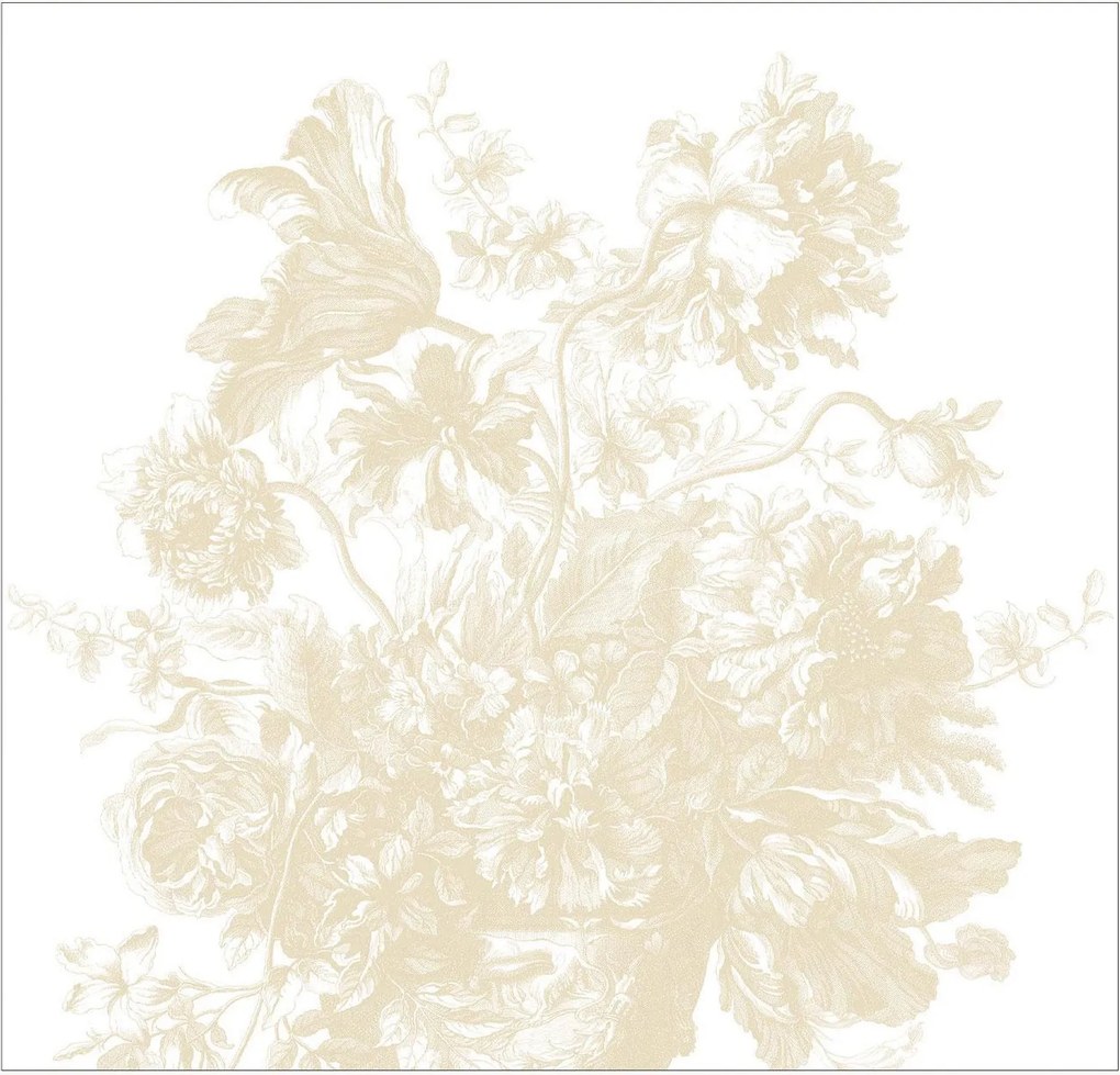 Carta da parati Frans Uyterlinde - Engraved Flowers