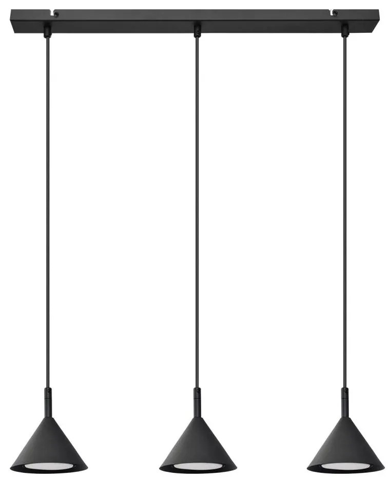 Lampadario a sospensione con filo ETNA 3xGX53/10W/230V nero