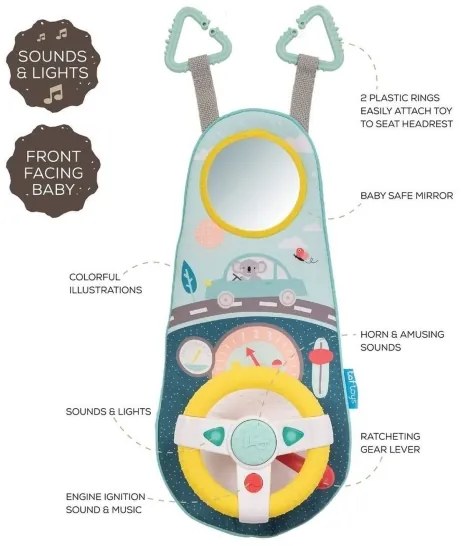 Taf Toys - Auto giocattolo con ruota Koala 2xAA