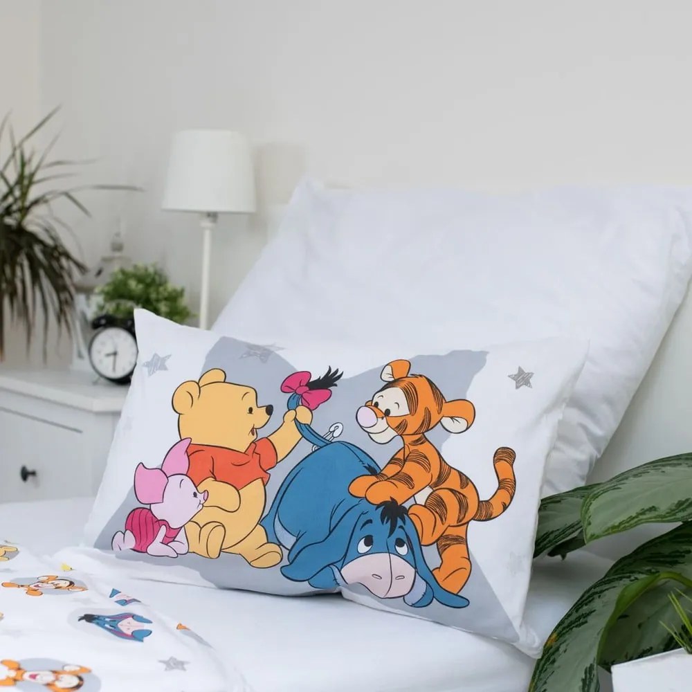 Set copripiumino e federa da bambini in cotone per culla 100x135 cm Winnie the Pooh "Stars" – Jerry Fabrics