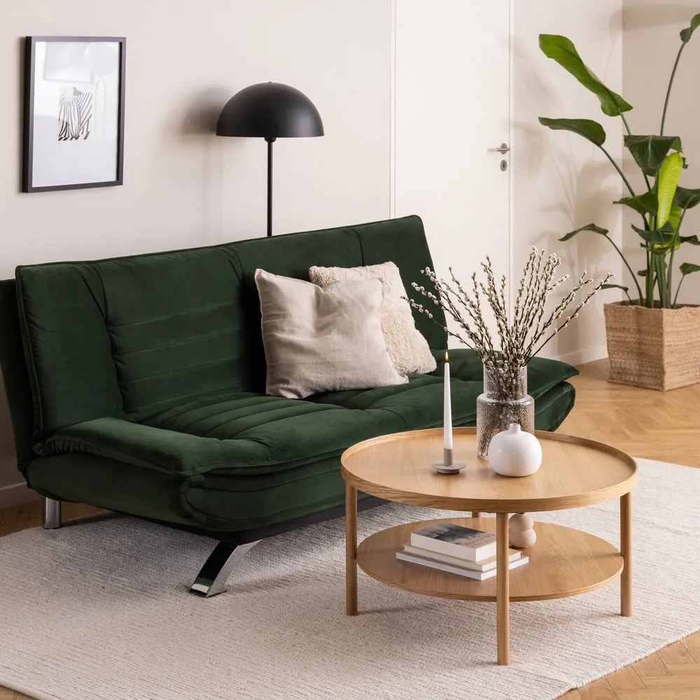 Tavolino rotondo in colore naturale con effetto rovere ø 80 cm Banbury - Actona