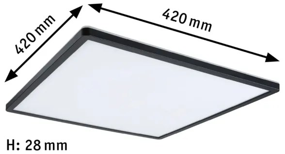 Paulmann 71002 - LED/22W Pannello dimmerabile ATRIA 230V 3000K nero
