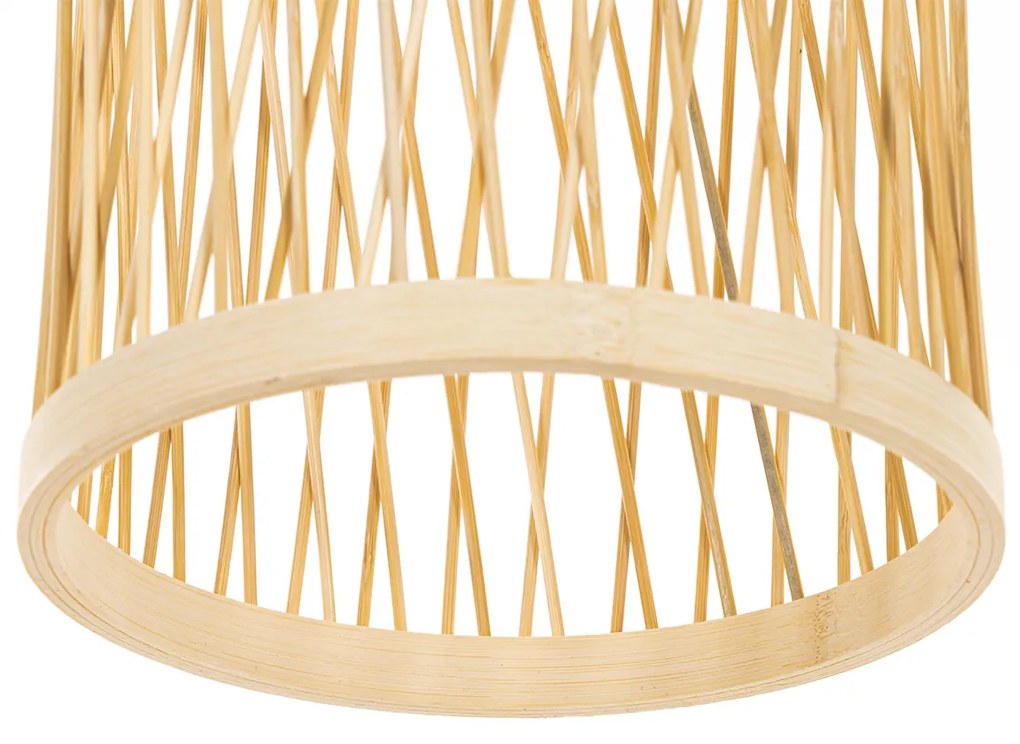 Lampada a sospensione da esterno rustica in rattan 25 cm - Calamus