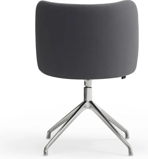 Sedia da pranzo grigio scuro in imbottito Mogi – Teulat