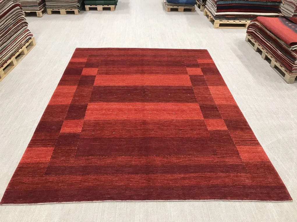 Loribaft Tappeto 330 x 250 Rosso (Iran) Annodato A Mano