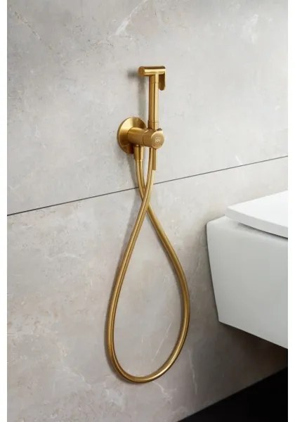 KFA Armatura 5039-512-31 - Rubinetto per bidet con doccia da incasso MOZA oro