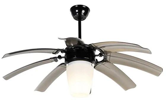 Ventilatore da soffitto nero con telecomando - Wings 42