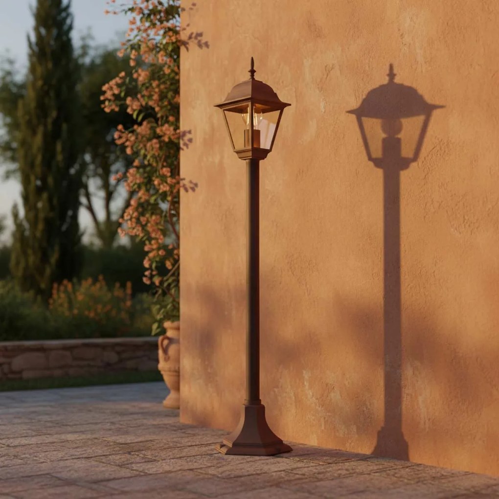 Paletto Lampione Vintage 100cm E27 IP54 Corten - Serie Alfieri