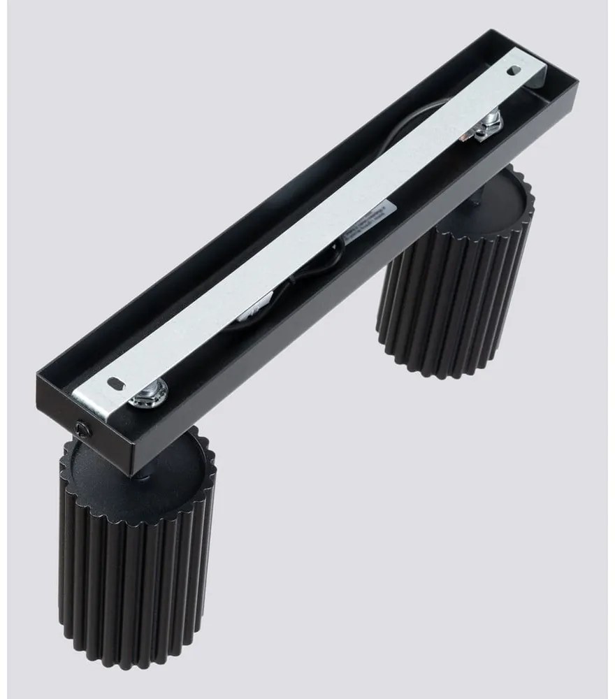 Faretto nero 6,5x30 cm Gleam – Sollux