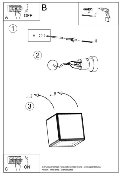 Applique NESTA 1xE27/60W/230V