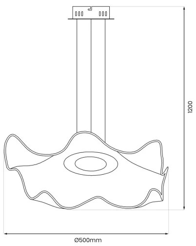 Lampadario LED a sospensione con filo LARGO LED/16W/230V oro