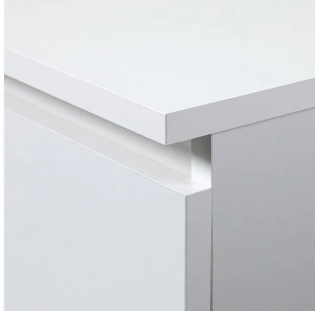 Cassettiera Moderna 60x40x100 Cm 4 Cassetti Bianco Opaco Artika