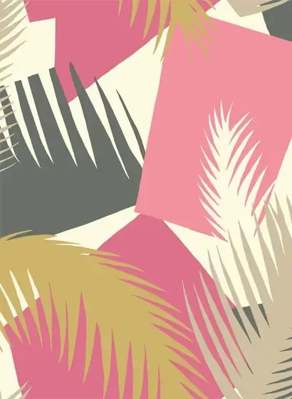 Cole & Son Carta da parati Deco Palm - Pink
