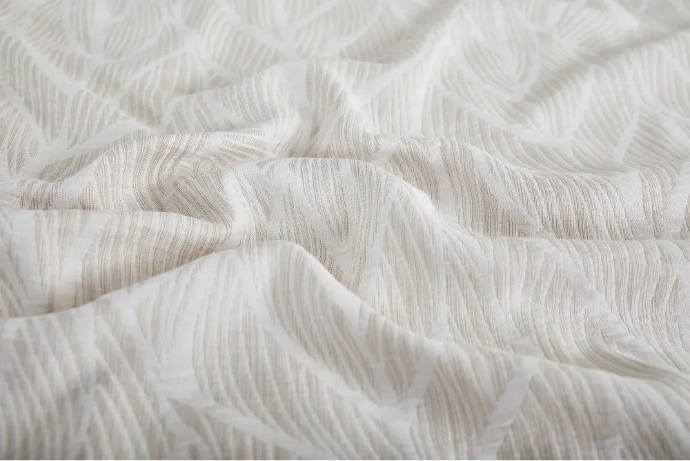 Biancheria da letto singola jacquard beige 140x200 cm Florida - My House