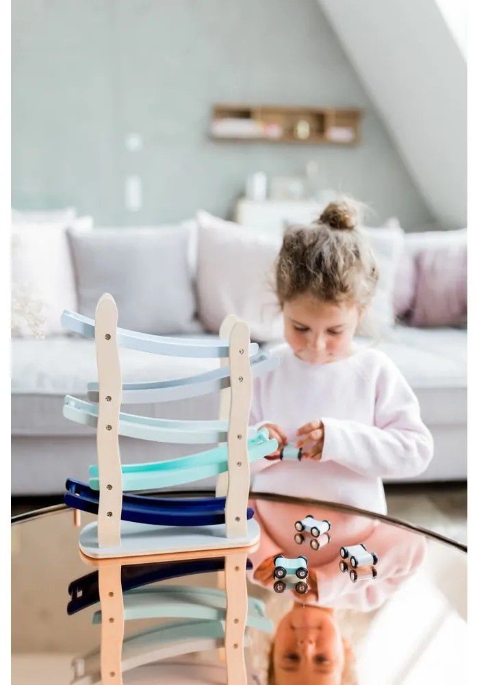 Pista a cascata in legno con auto - Kindsgut