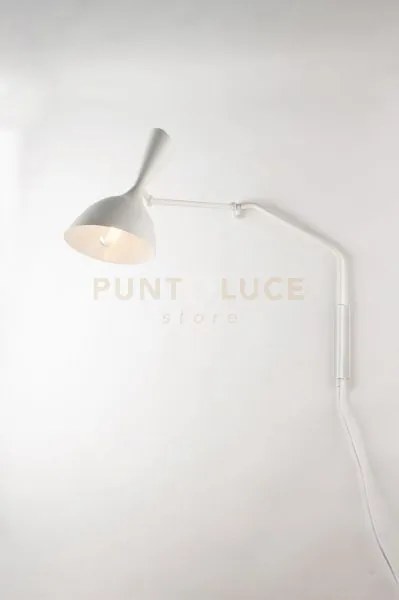 Applique a parete morgan bianca 1 luce attacco e27 74,5x18x53cm ori...