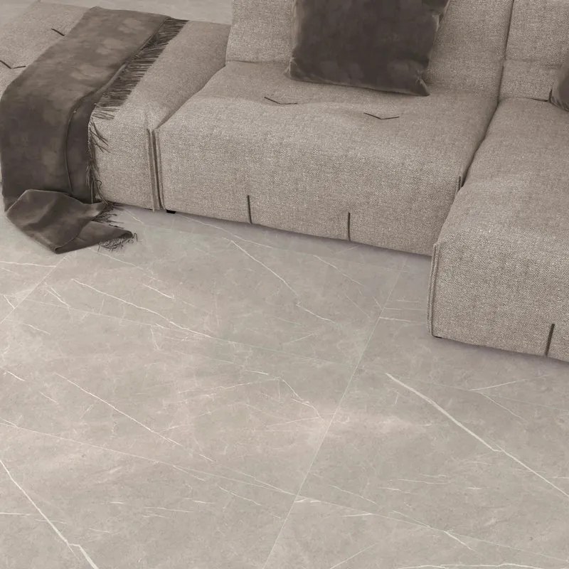 Piastrella da pavimento e rivestimento interno 60 x 120 cm Sp. 9 mm rettificato Eternal in gres porcellanato taupe lucido traffico medio forte (pei 3/5) 1.44 mq