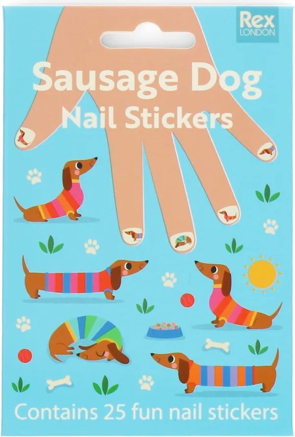 Giocattolo creativo Sunny Sausage Dog – Nail stickers – Rex London
