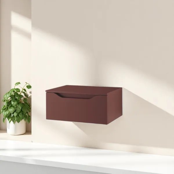 Cassetto bagno sospeso 60 cm GIGLIO Ruggine Opaco