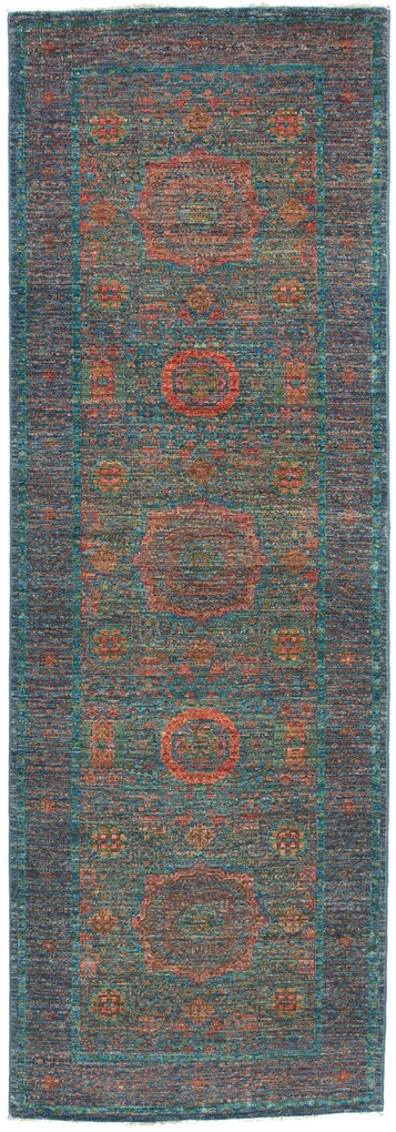 Mamluk Tappeto orientale 240 x 80 Grigio (Pakistan) Annodato A Mano