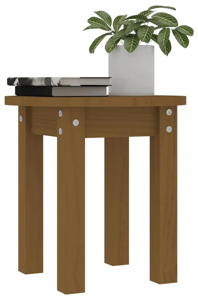 Tavolino da Salotto Miele Ø 35x35 cm in Legno Massello di Pino