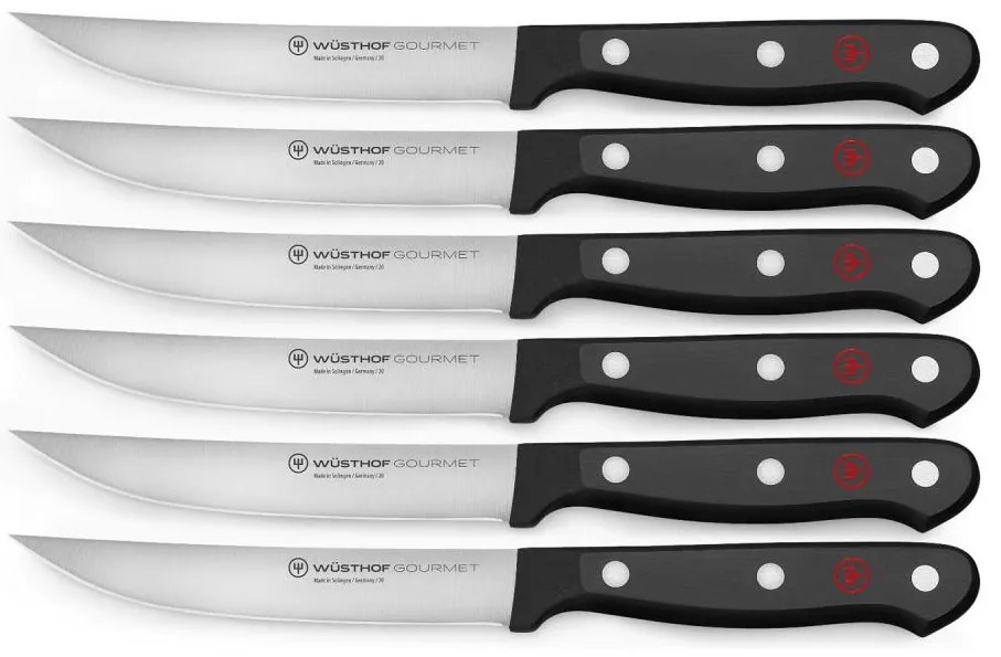 Wüsthof - Set di coltelli da cucina per bistecca GOURMET 6 pz nero