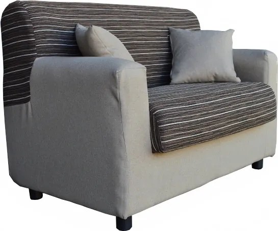 Divano 2 posti Nocciola 2 - tessuto sfoderabile 124 cm BOLOGNA