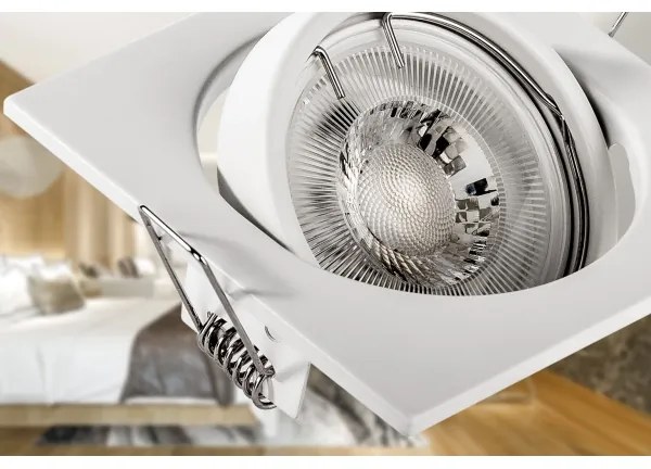 Faretto da incasso 1xGU10/MR16/10W/230V 9x9 cm bianco