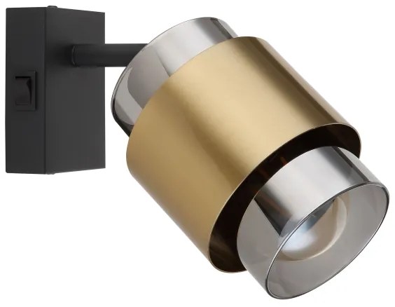 Globo 15560-1 - Faretto da parete MILLEY 1xE27/40W/230V nero/ottone