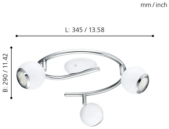 EGLO 31003 - Faretto LED BIMEDA 3xGU10/3W LED