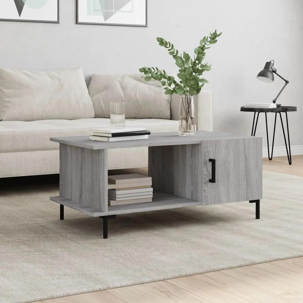 Tavolino da salotto grigio sonoma 90x50x40 cm legno multistrato