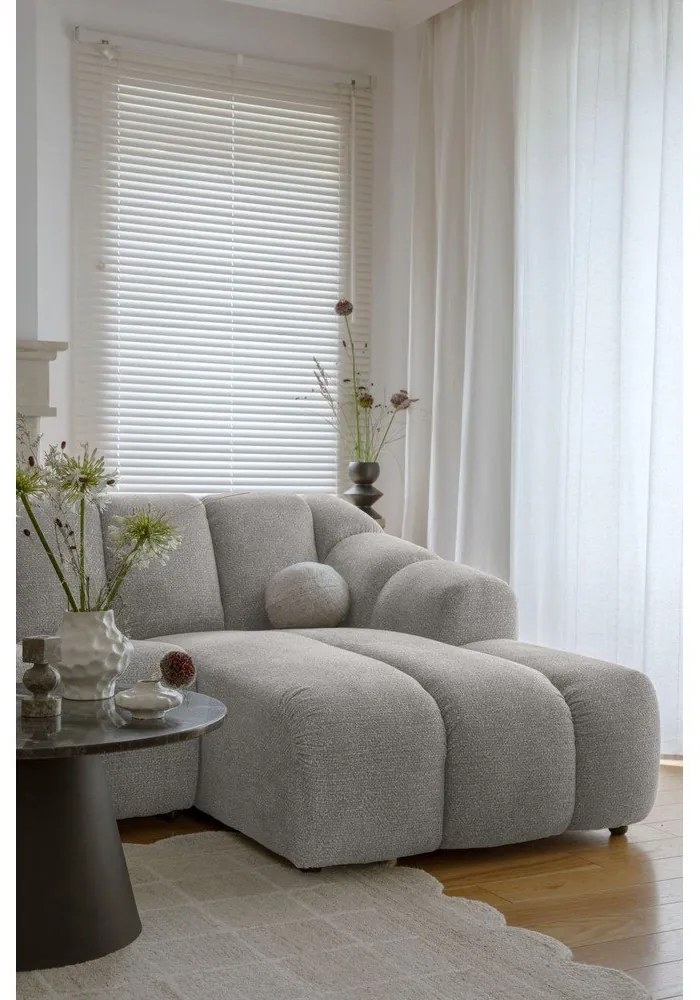 Divano angolare grigio chiaro (con penisola a destra/con chaise lounge) Shell – Miuform