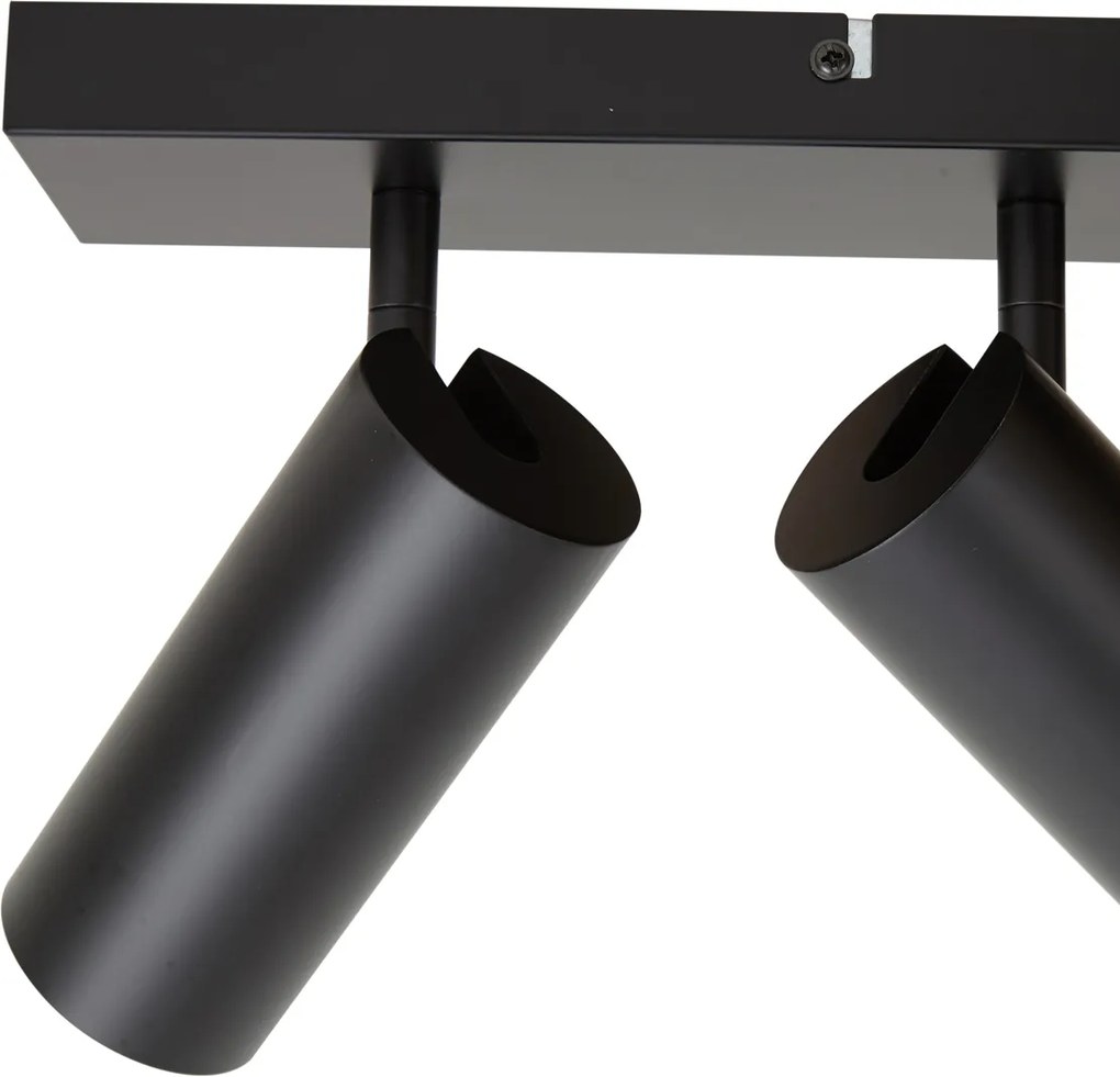 Faretto da soffitto moderno nero 4 luci orientabili - Renna