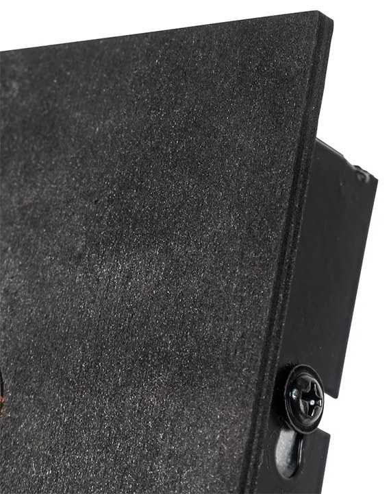 Applique da parete industriale nera - Fotu