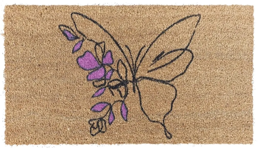Zerbino Italo Eco Farfalla in Cocco Naturale 40x70 cm - Line Art