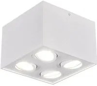 Plafone Bianco da Soffitto Biscuit 4 Spot GU10 Orientabili Trio Lighting