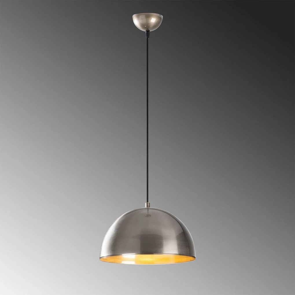 Opviq Lampada a sospensione Berceste 231-S, color argento, metallo, Ø 30 cm
