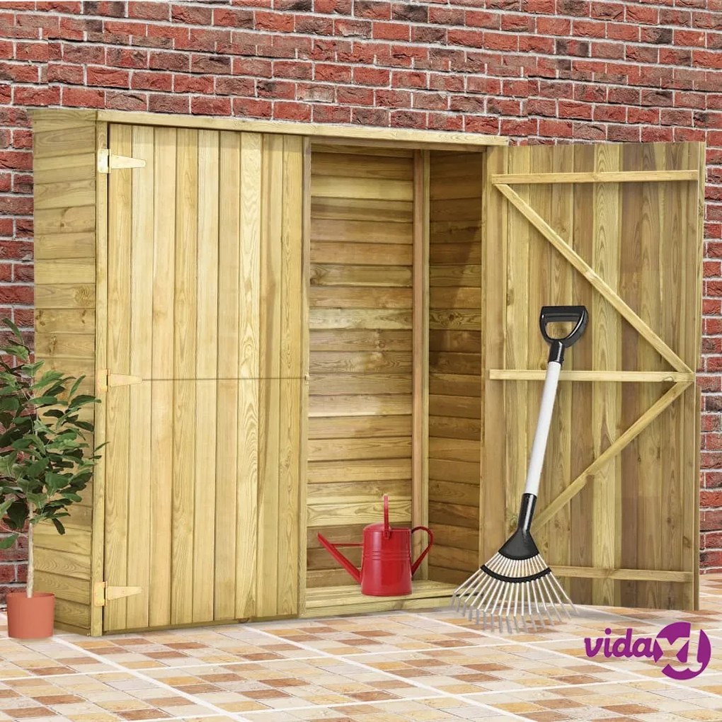 vidaXL Rimessa Attrezzi da Giardino 163x50x171 cm in Pino Impregnato
