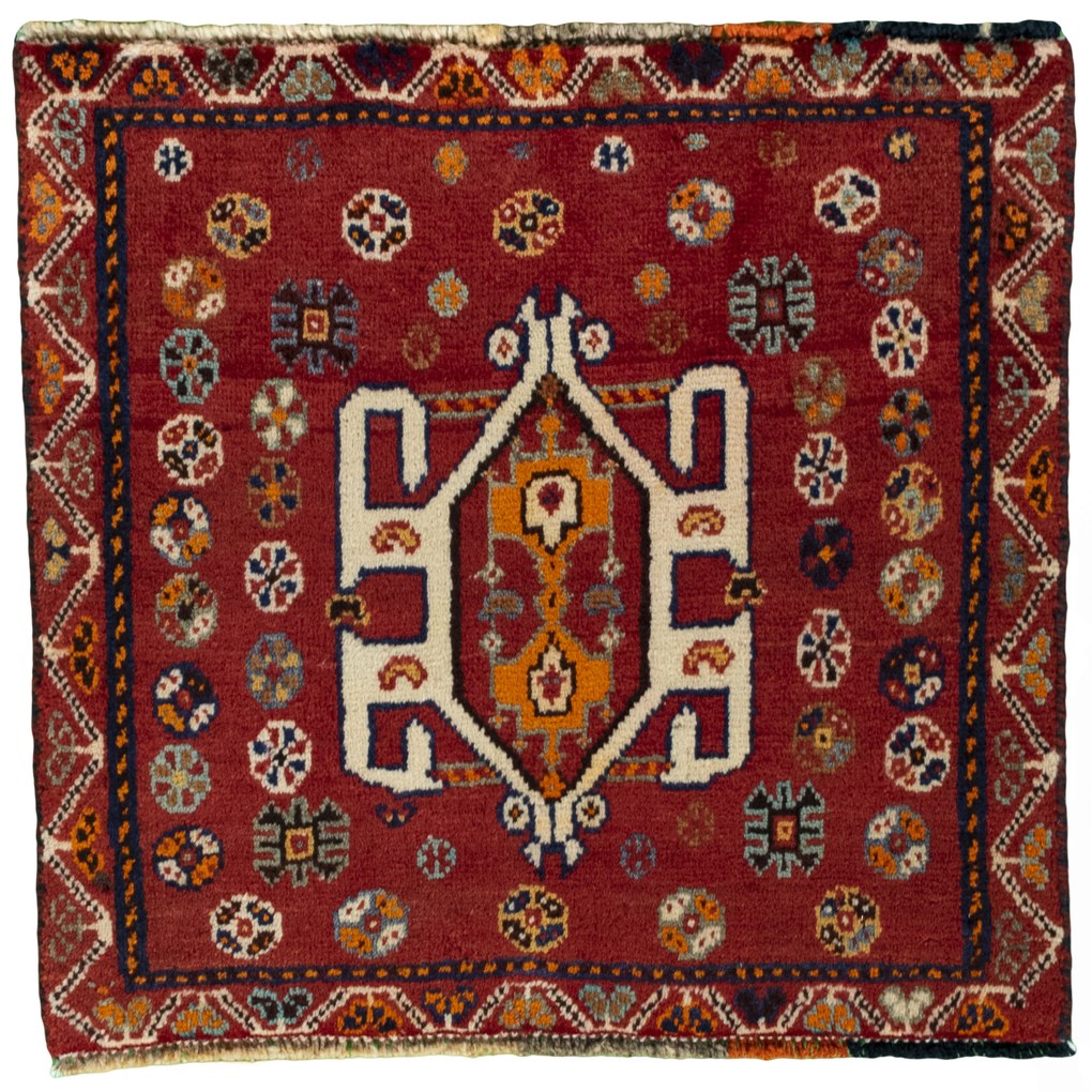 Shiraz Tappeto persiano 50 x 60 Rosso (Iran) Annodato A Mano