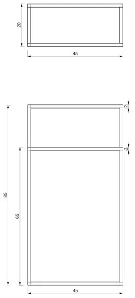 Porta asciugamani 85x45 cm nero