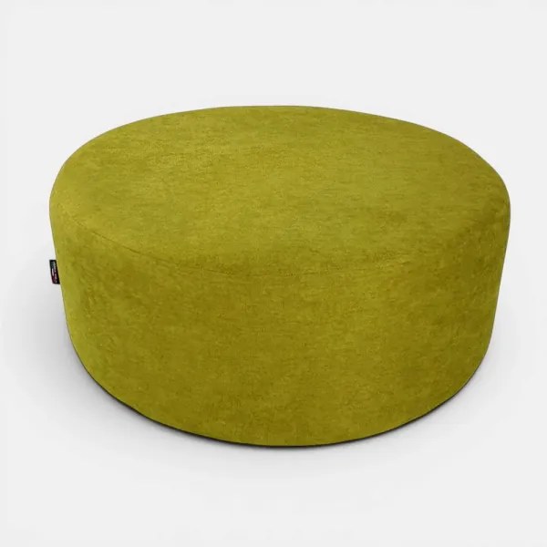 Pouf Tondo Dante L70 cm in Tessuto Antimacchia VERDE