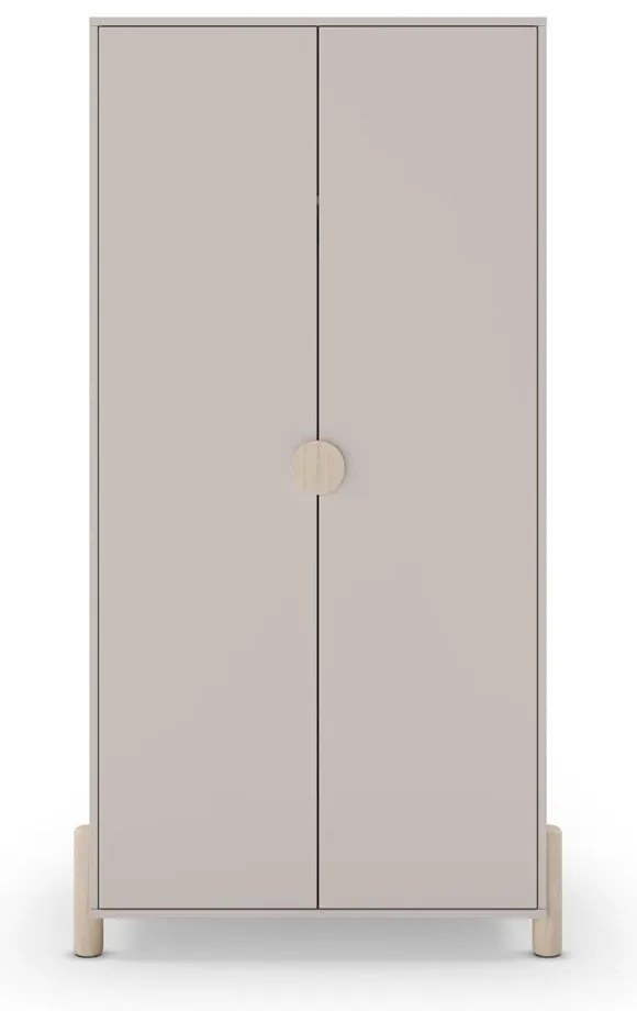Armadio per bambini crema in legno di pino 93x180 cm Enola - Marckeric